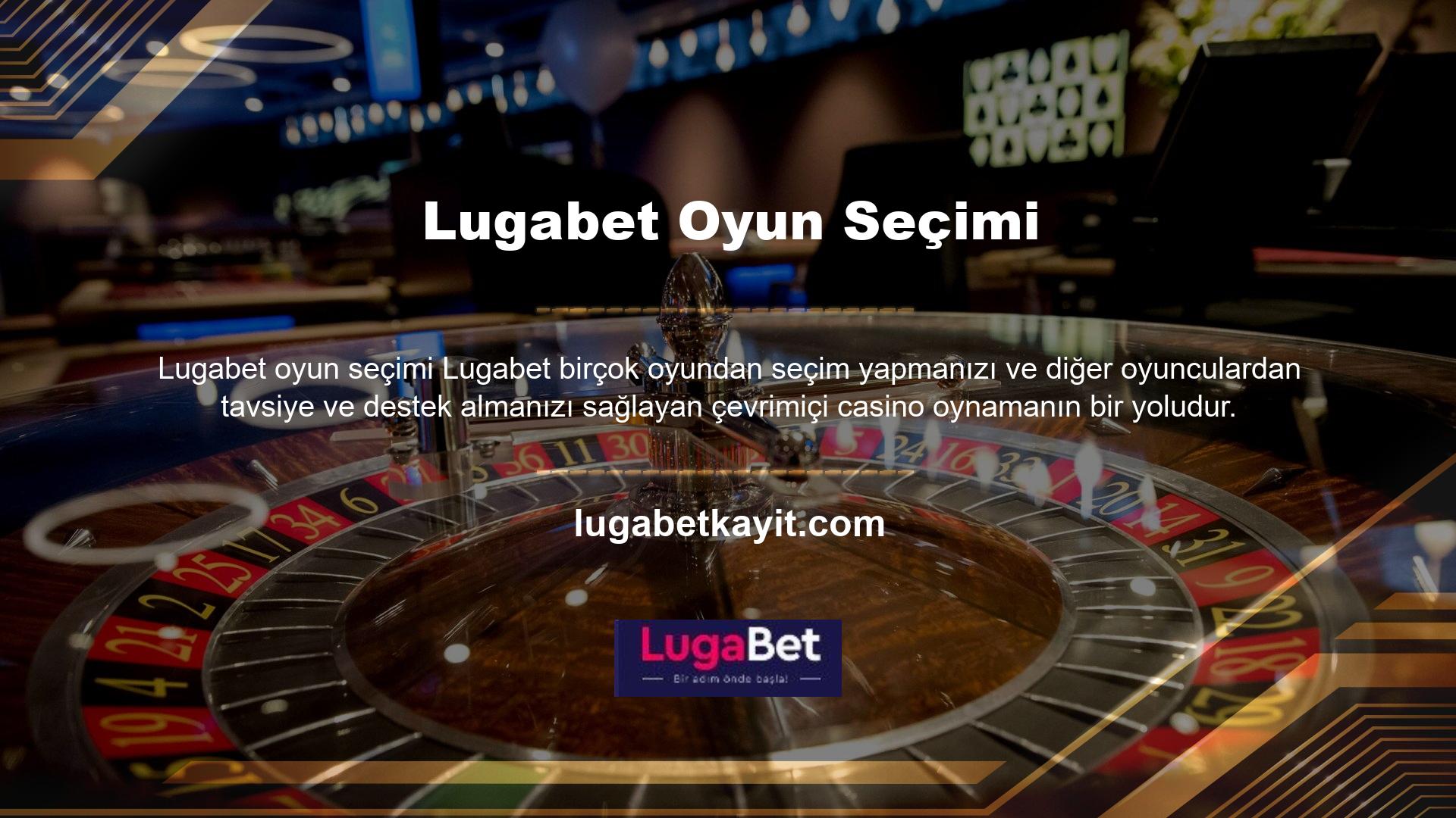 Lugabet çeşitli oyunlara bahse girmenizi ve diğer oyunculardan yardım ve bilgi almanızı sağlayan bir çevrimiçi casino biçimidir